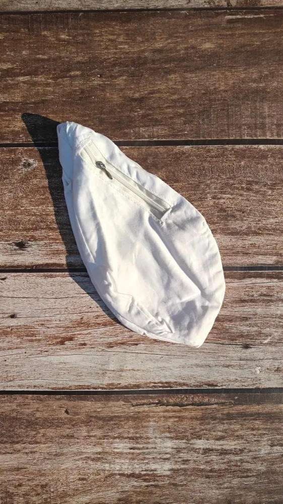 White Cotton Japa Bag