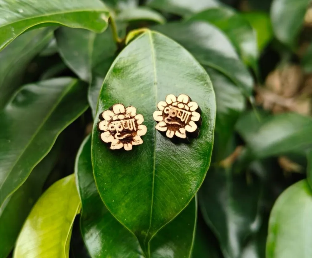 Krishna Naam Tulsi Earrings