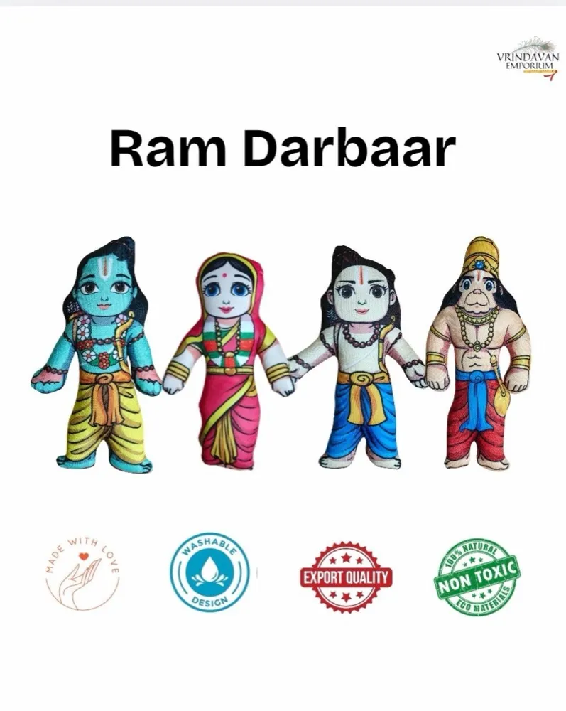 Ram Darbaar Soft Toy Set – Devotional Plush for Home Mandir & Gifts