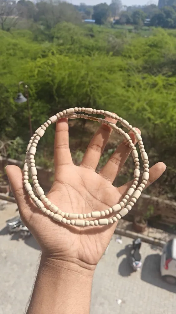 2 round tulsi kanthi mala mix beads