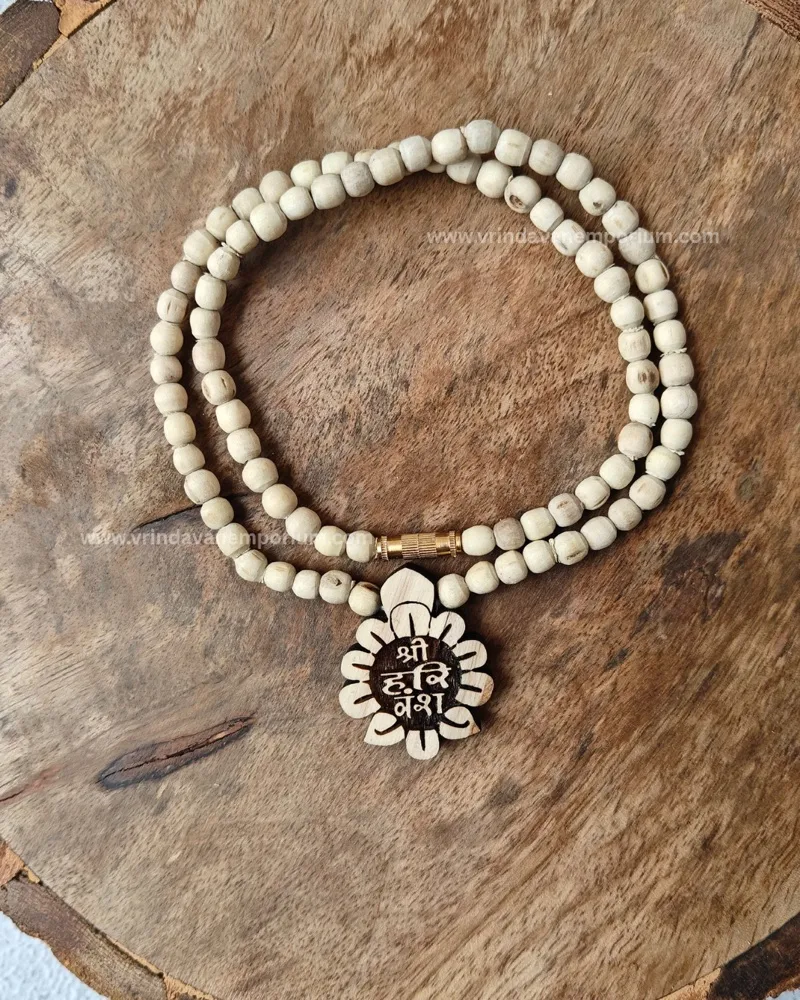 Shree Harivansh Flower shape tulsi locket mala