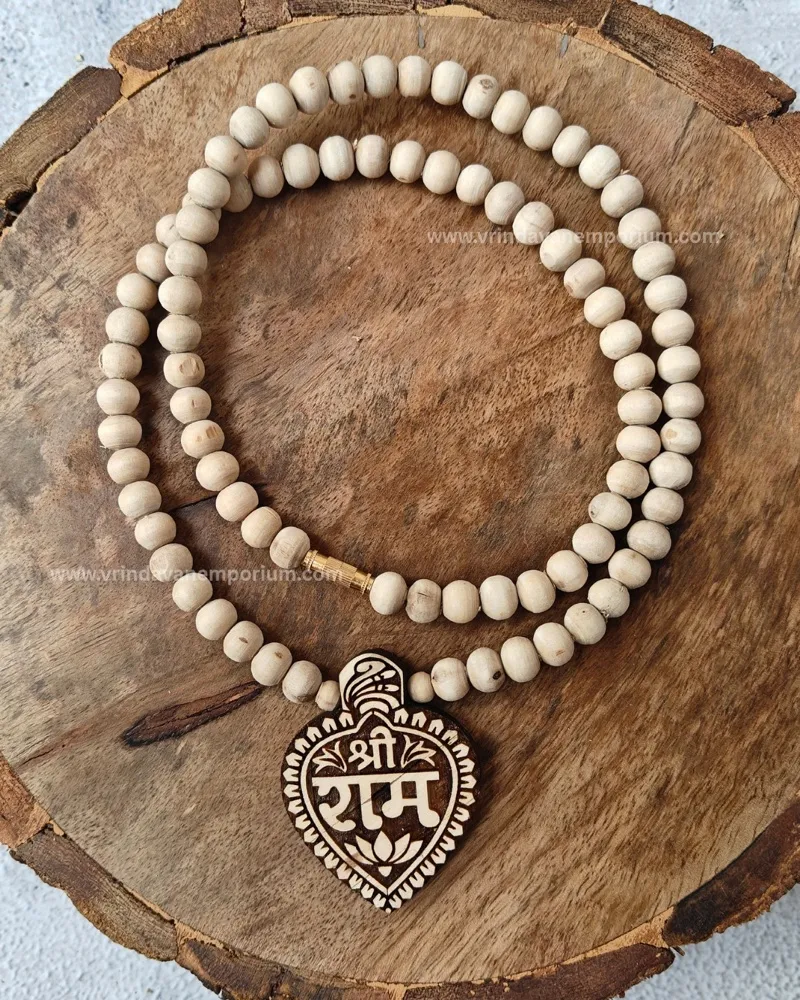 Shree Ram Premium Tulsi Locket Mala – 100% Pure Tulsi Mala